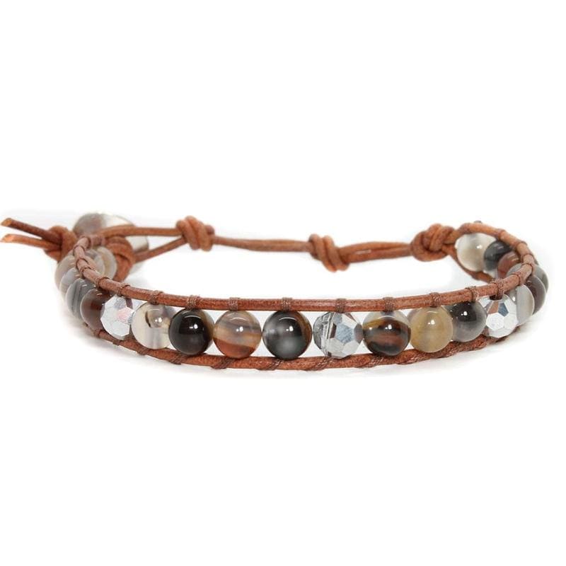 DA COSTA Botswana Agate Single Wrap Bracelet - Main Image