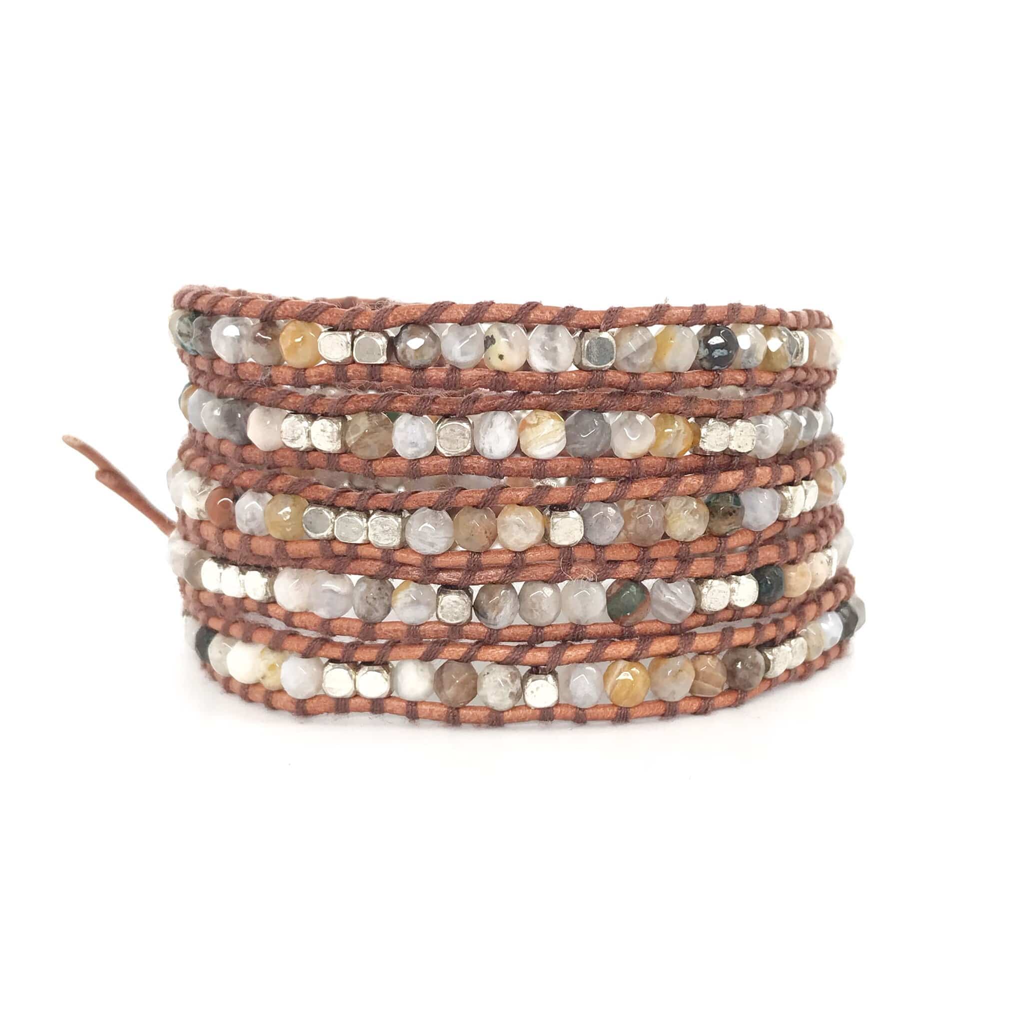 African Opal Five Wrap Bracelet