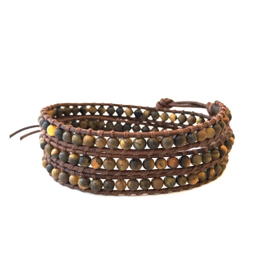 Tiger's Eye Leather Bracelet Canada