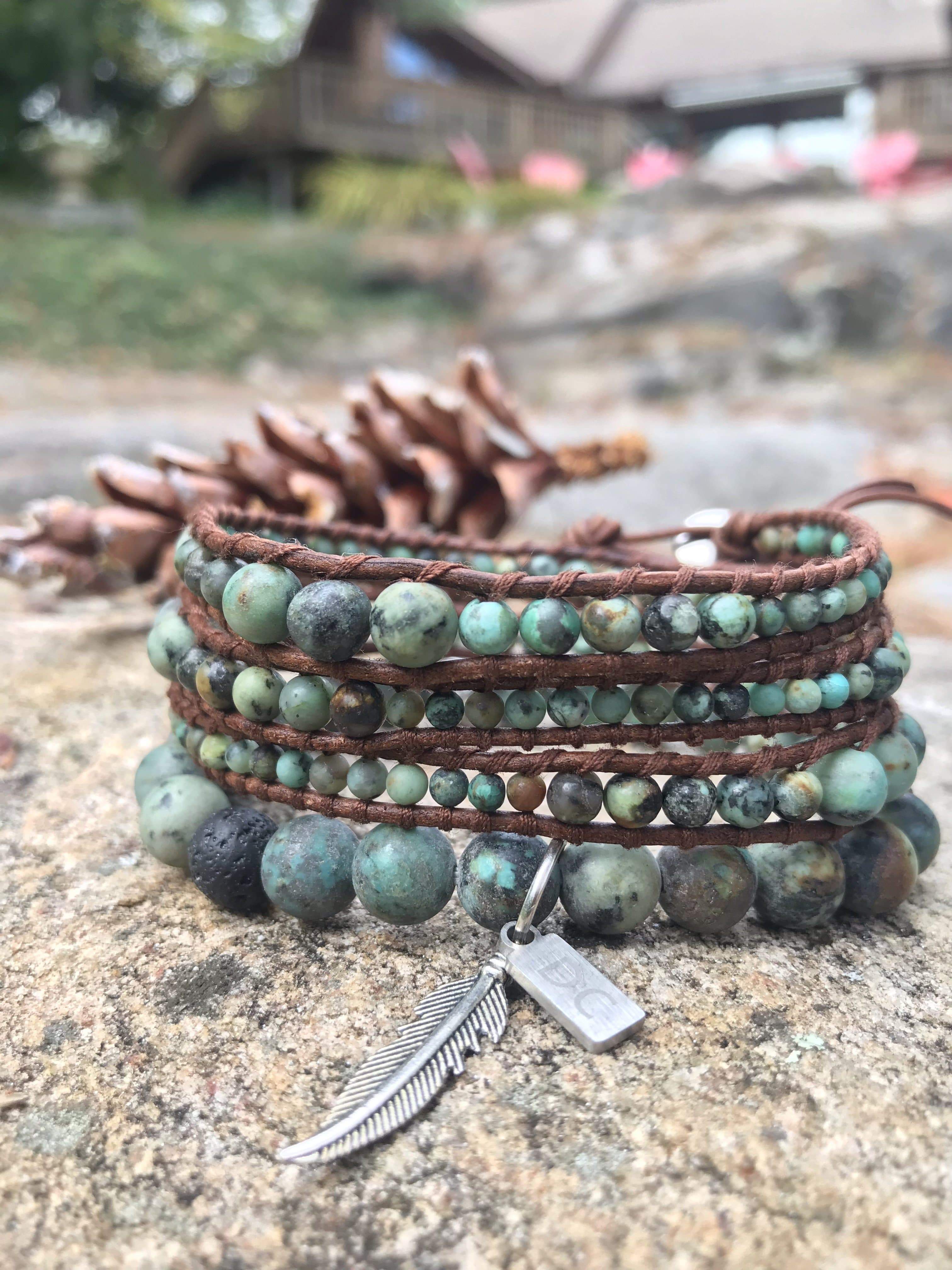 Natural Green Stone Bracelet Canada