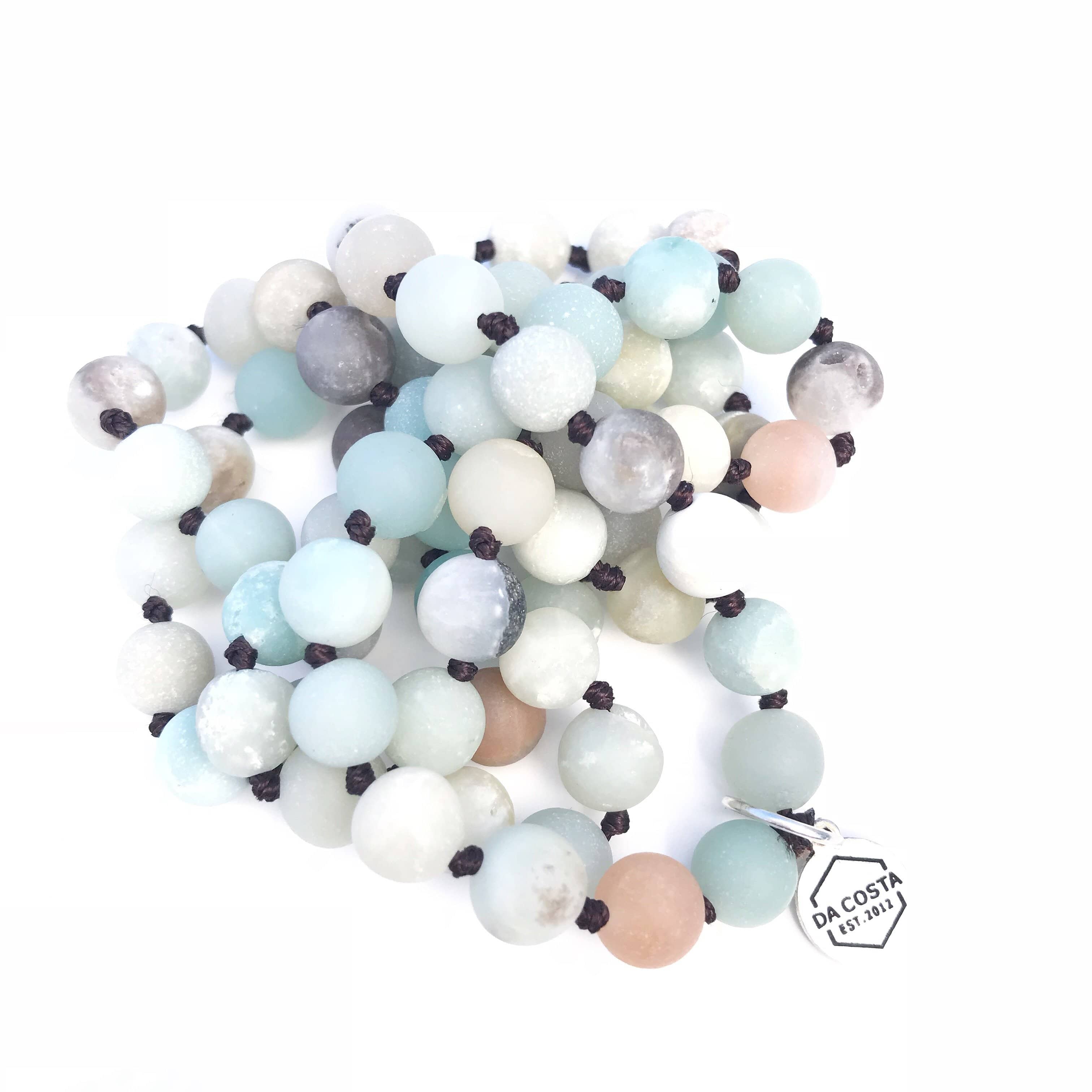 Hand Knotted Amazonite Stone Necklace