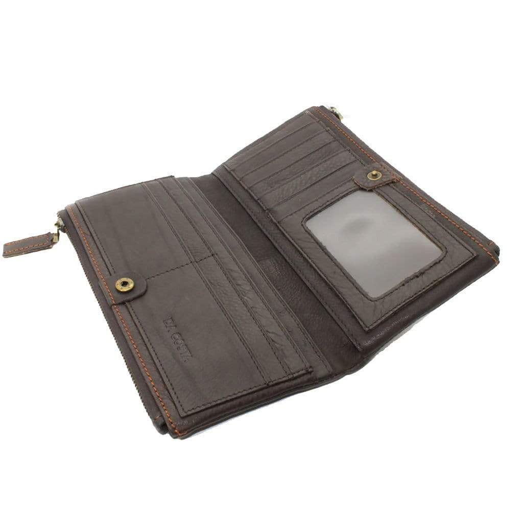 Double Zipper Leather Wallet for iphones